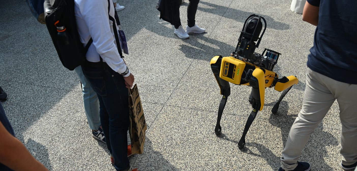 Doglike robot patrolling Singapore park Robotics and Automation